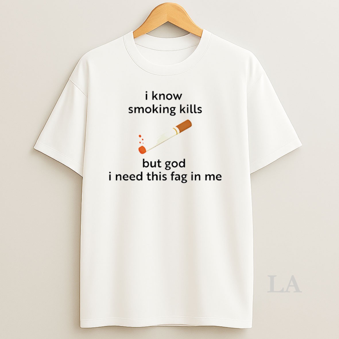 Original I Know Smoking Kills But God I Need This Fag In Me Shirt