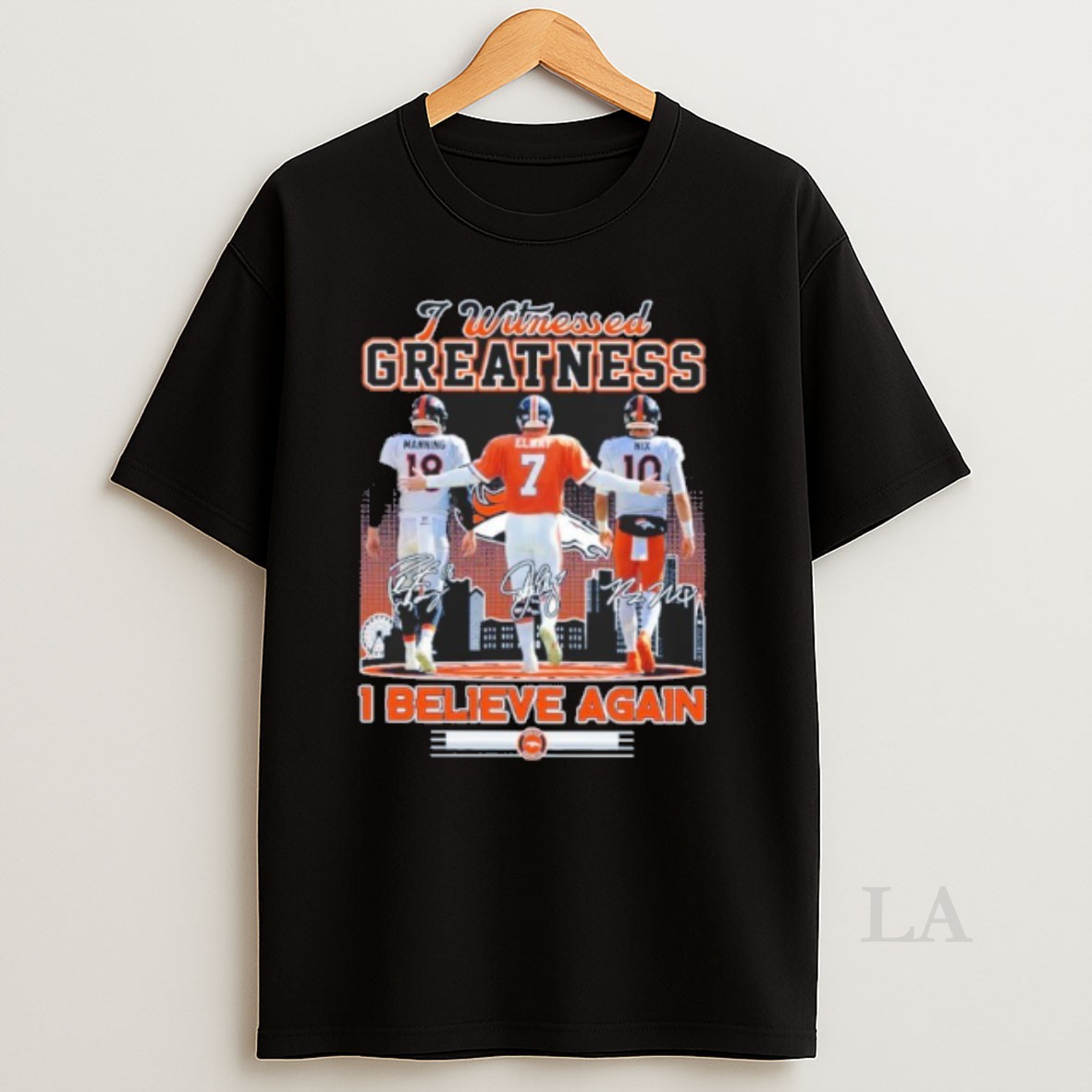 Original I Witnessed Greatness Player Signature I Believe Again Shirt