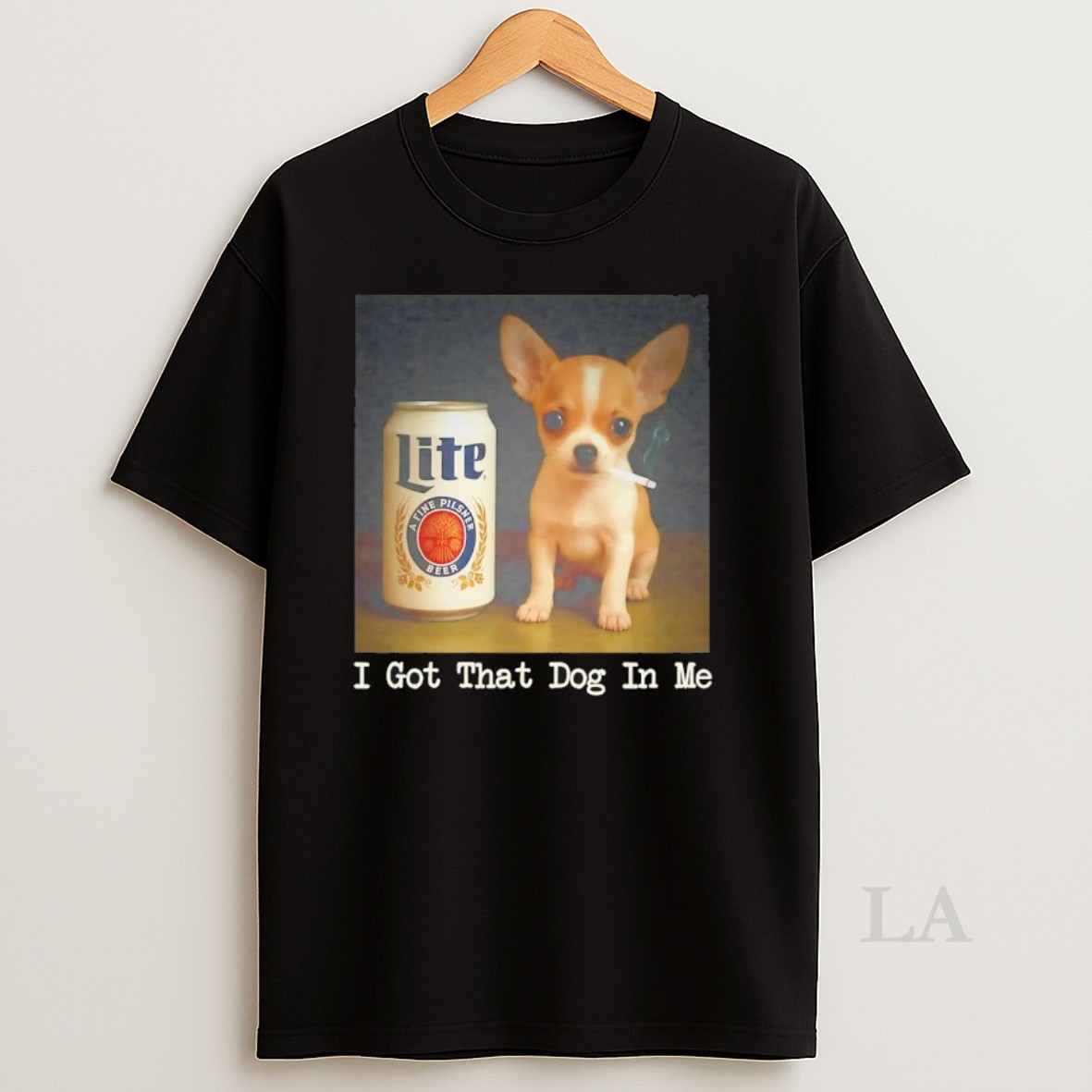 Original I Got That Dog In Me Miller Lite Beer Dog Smoking Shirt