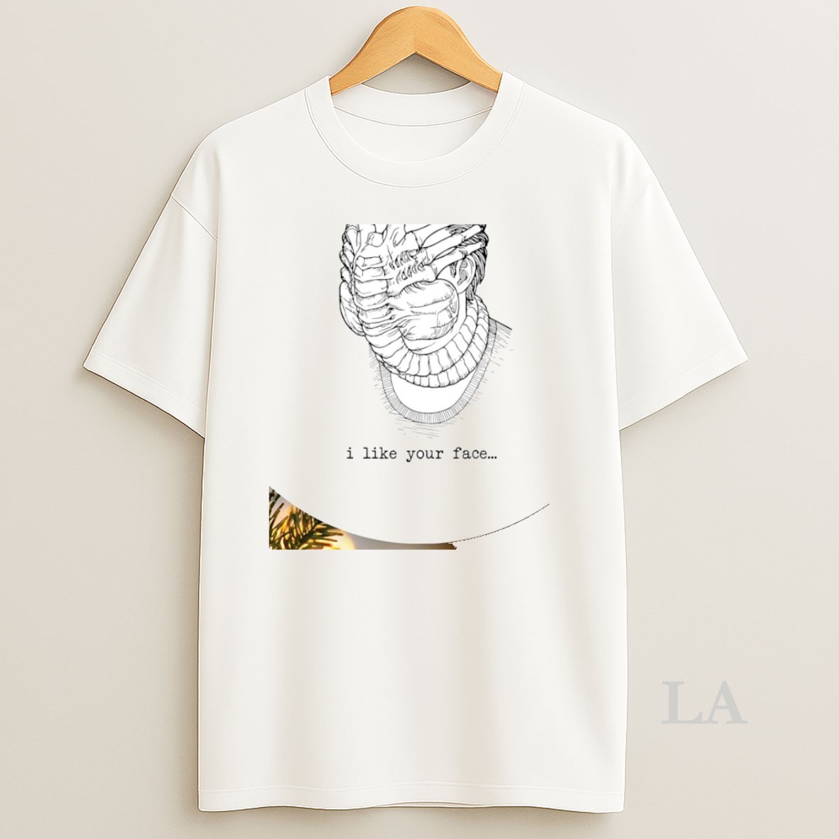 Original I Like Your Face Skeleton Hand Circle Shirt