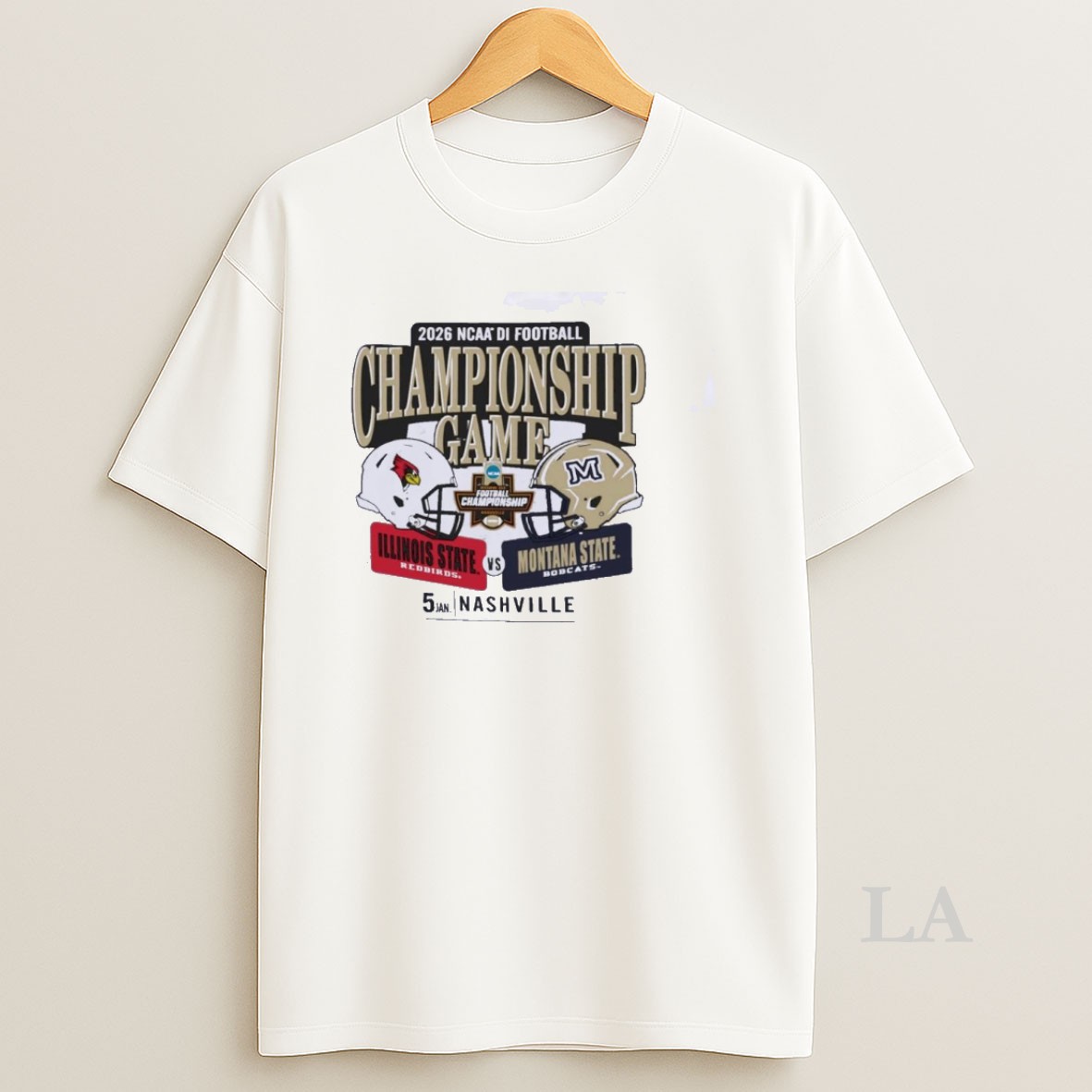 Original Illinois State Redbirds Vs Montana State Bobcats 2026 Ncaa Di Football Championship Game Head To Head Shirt