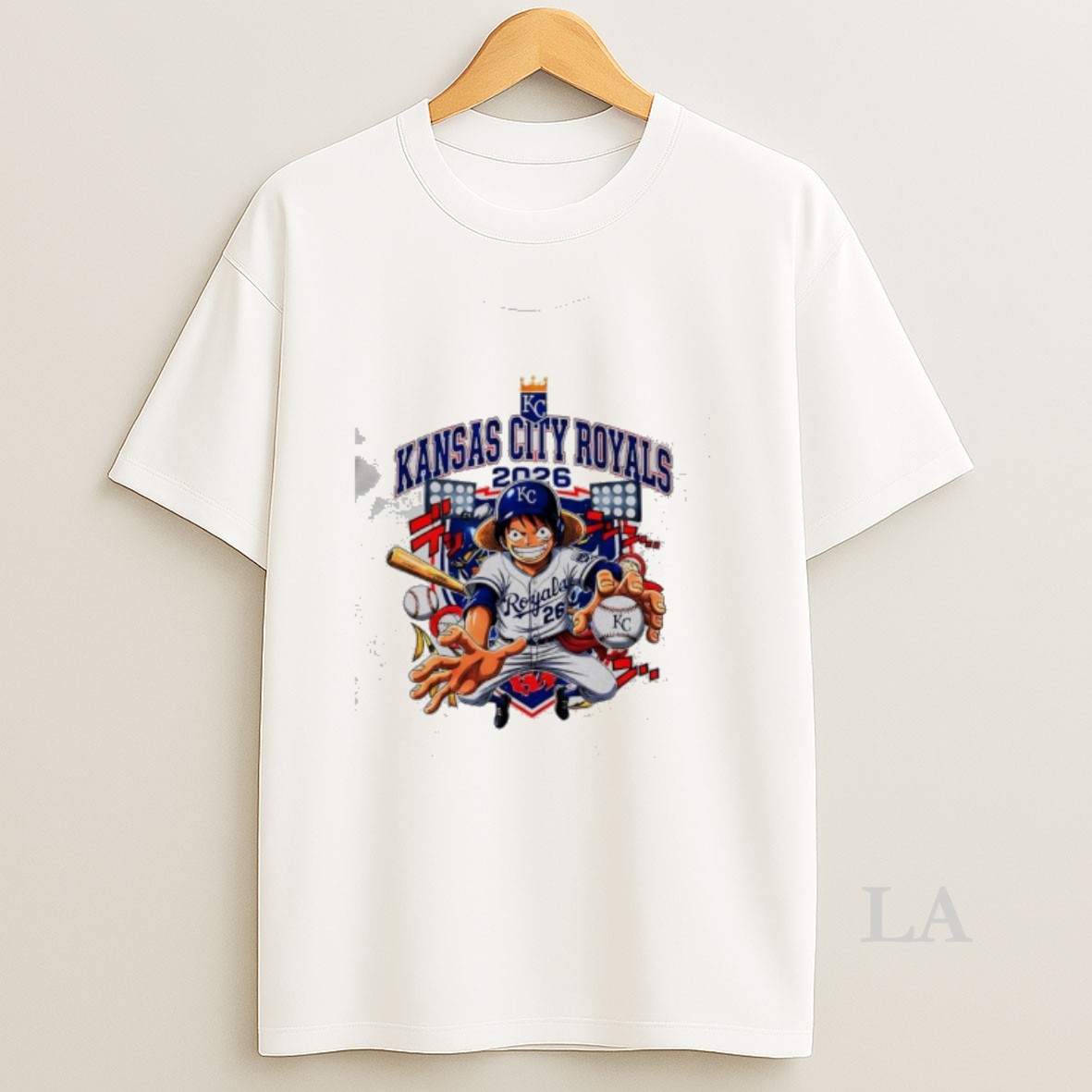 Original Kansas City Royals One Piece 2026 Luffy Shirt