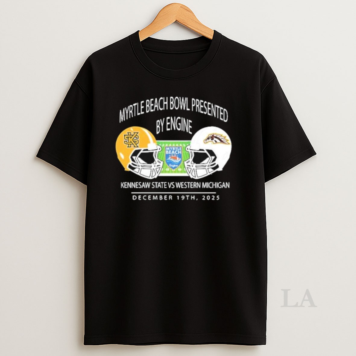 Original Kennesaw State Owls Football Vs Western Michigan Broncos Football Myrtle Beach Bowl Presented By Engine At Brooks Stadium In Conway South Carolina On December 19th 2025 Helmet Shirt