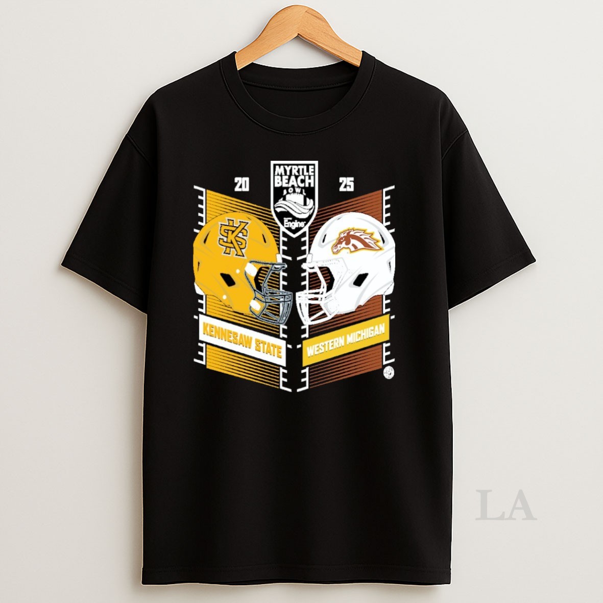 Original Kennesaw State Owls Vs Western Michigan Broncos Myrtle Beach Bowl 2025 H2h Shirt
