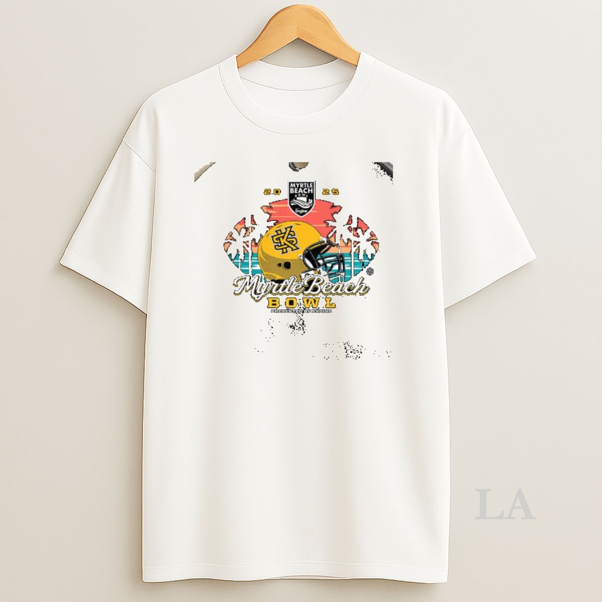 Original Kent State Golden Flashes 2025 Myrtle Beach Bowl Helmet Shirt