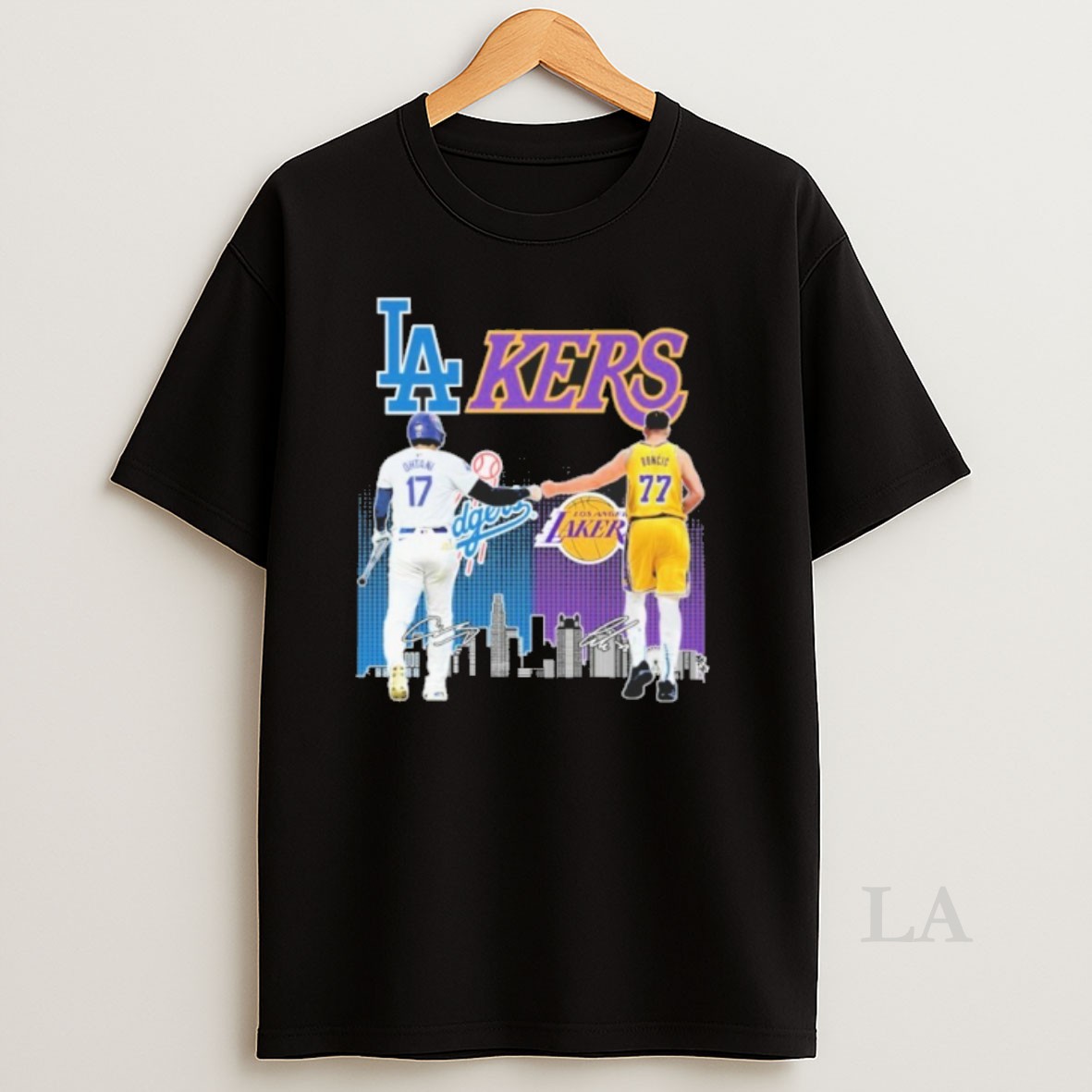 Original La Ohtani X Lakers Doncic Player Signature City Vintage Shirt