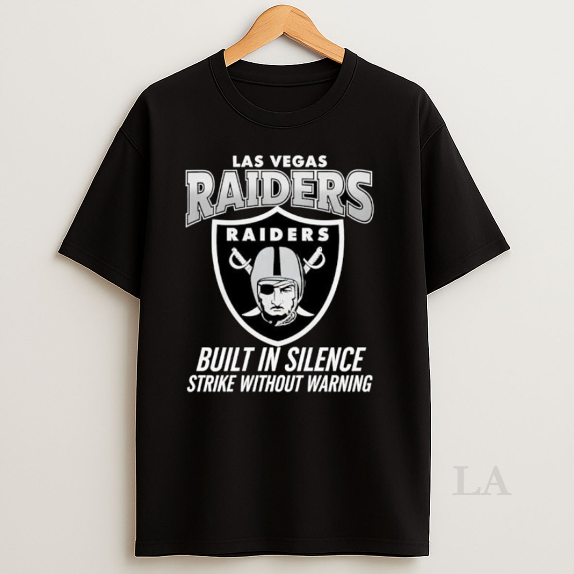 Original Las Vegas Raiders Built In Silence Strike Without Warning Shirt