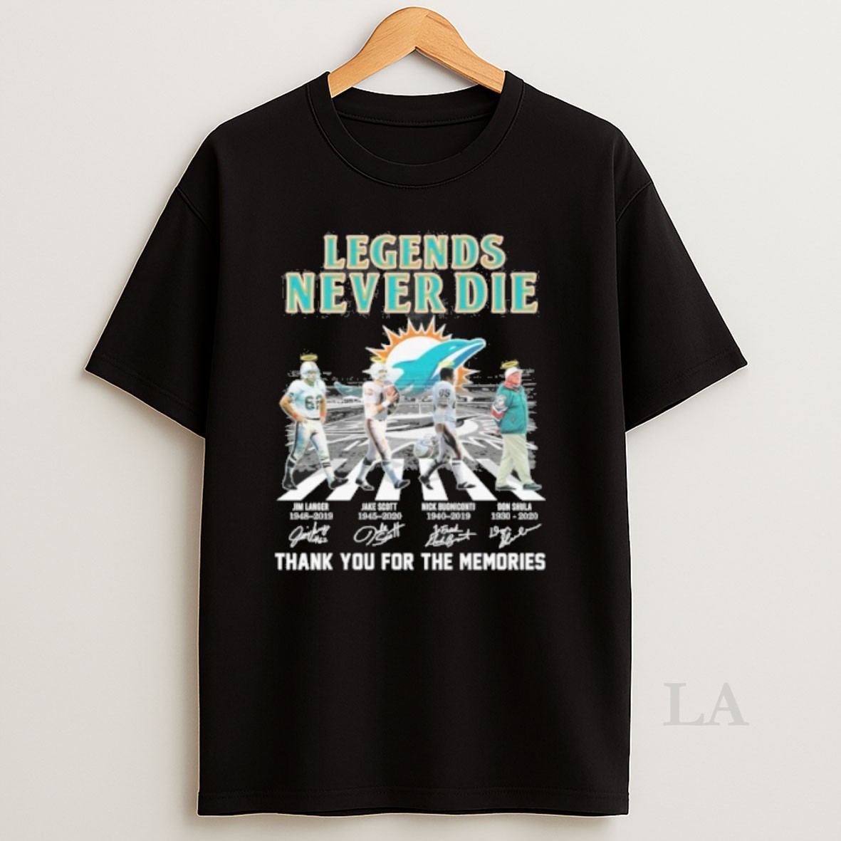 Original Legends Never Die Player Abbey Road Signature Thank You For The Memories Shirt