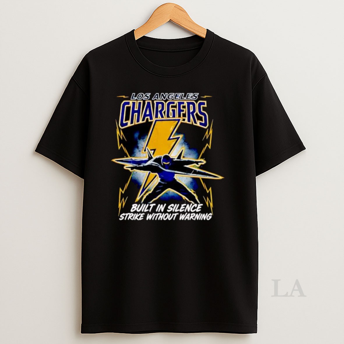 Original Los Angeles Chargers Built In Silence Strike Without Warning Shirt