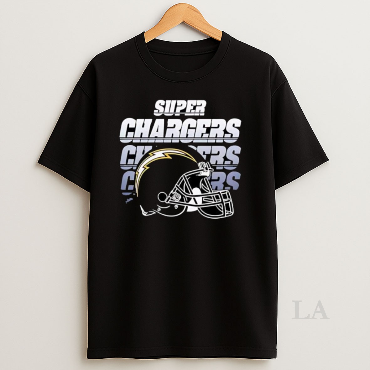 Original Los Angeles Chargers Super Chargers Helmet Shirt