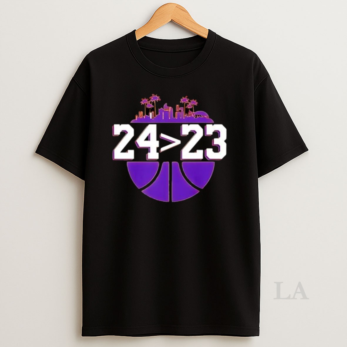 Original Los Angeles Lakers 24 Over 23 Kobe Bryant Over Lebron James Shirt