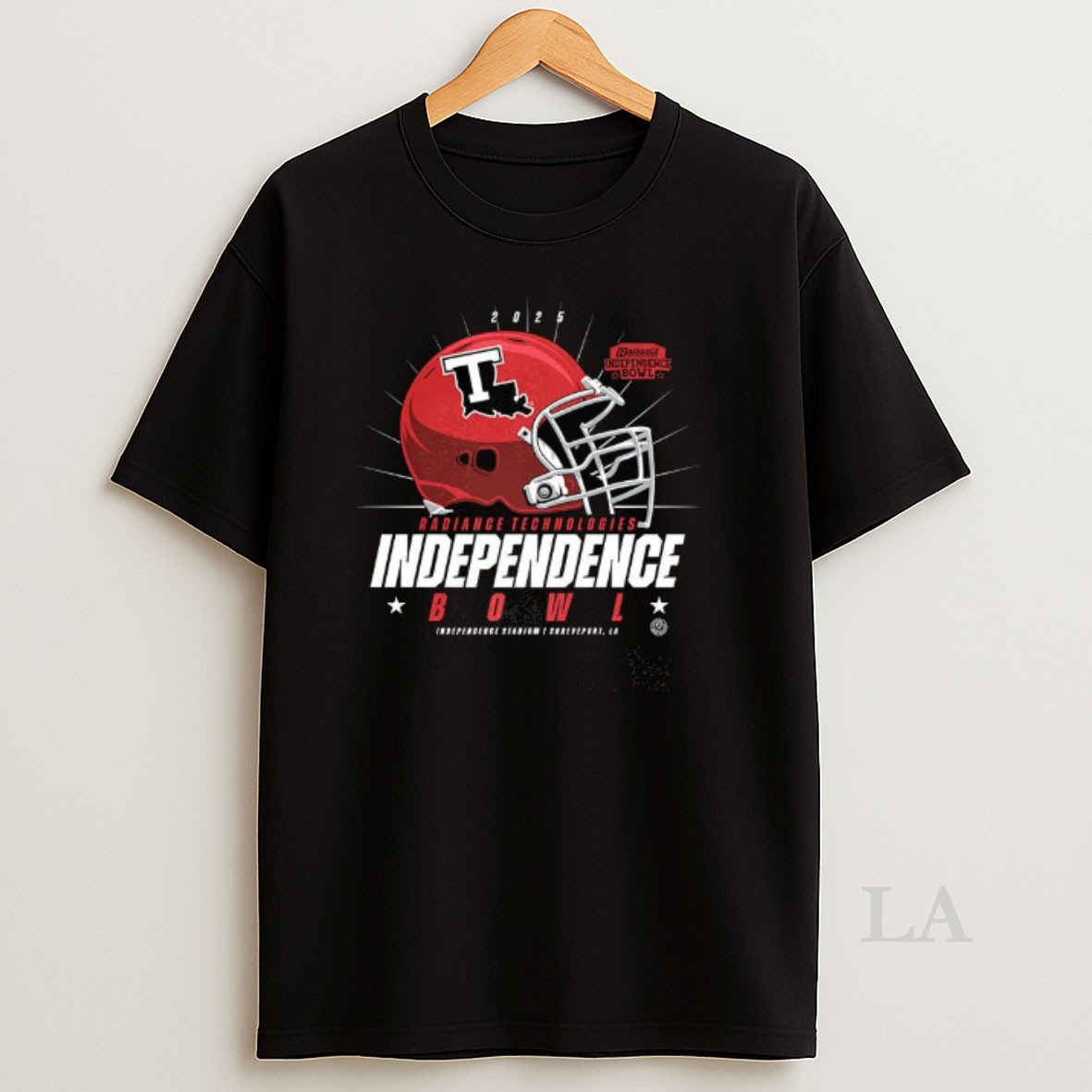 Original Louisiana Tech Bulldogs 2025 Radiance Technologies Independence Bowl Helmet Shirt