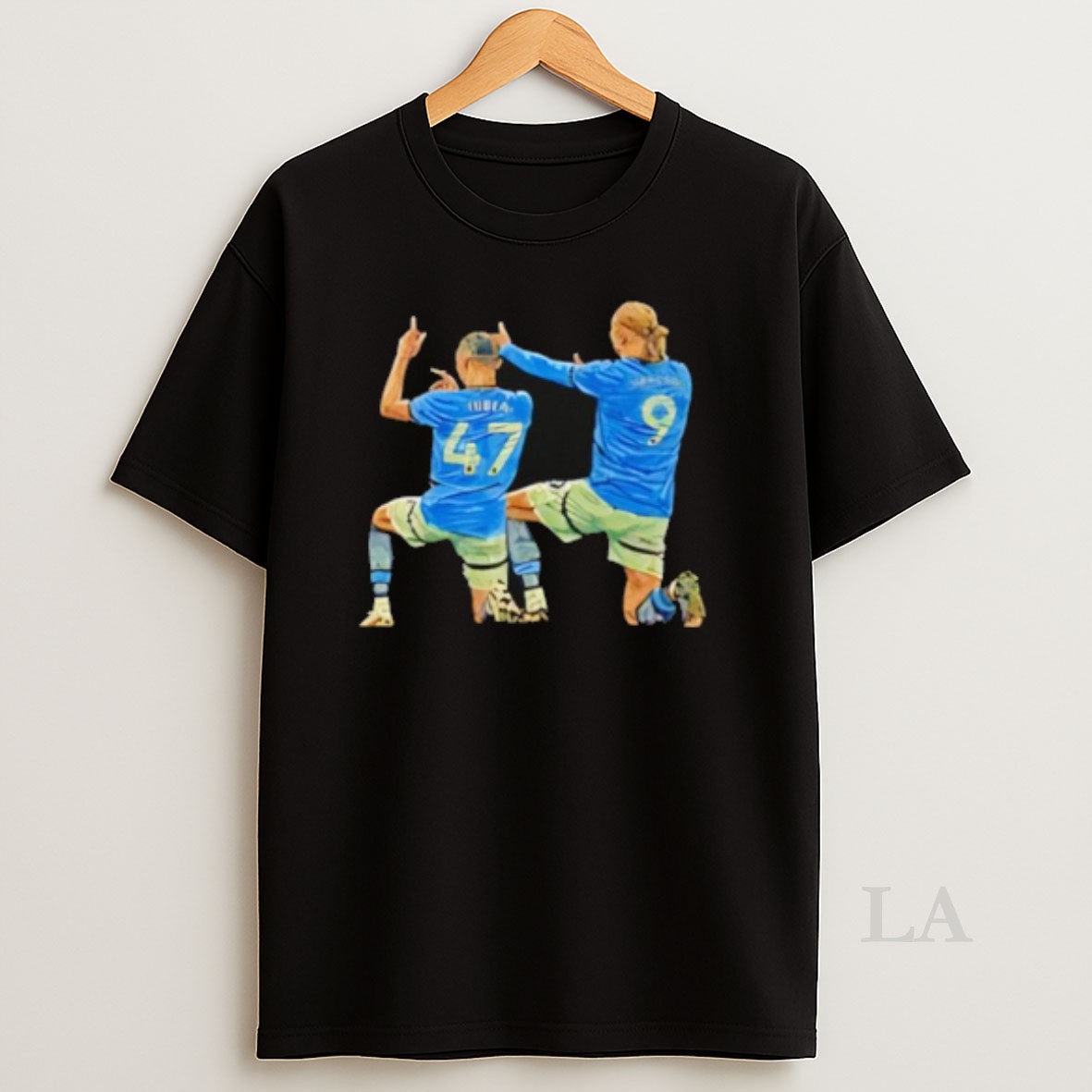 Original Manchester City Haaland And Phil Foden Celebration Shirt