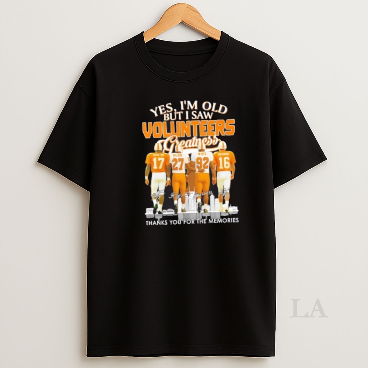 Original Martin Wilson White Manning Yes Im Old But I Saw Tennessee Volunteers Greatness Thank You For The Memories Skyline Shirt