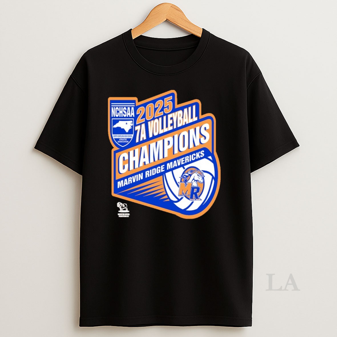 Original Marvin Ridge Mavericks Nchsaa 7a Volleyball Champions 2025 Shirt
