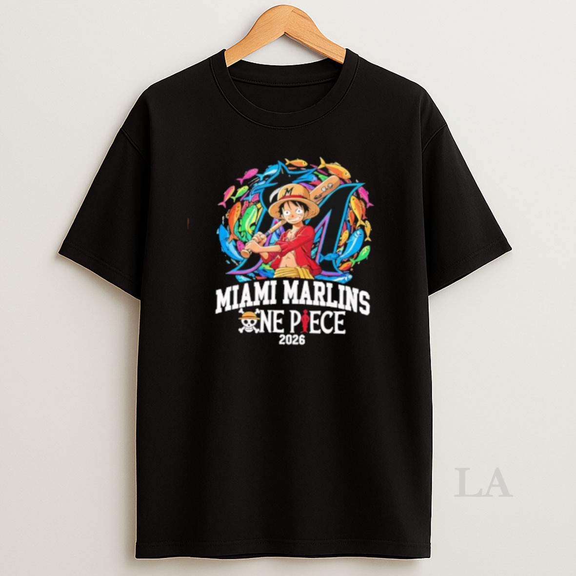 Original Miami Marlins One Piece 2026 Luffy Shirt
