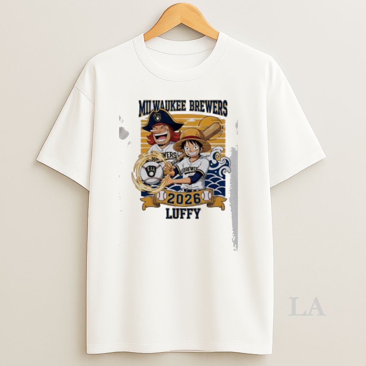 Original Milwaukee Brewers One Piece 2026 Luffy Shirt