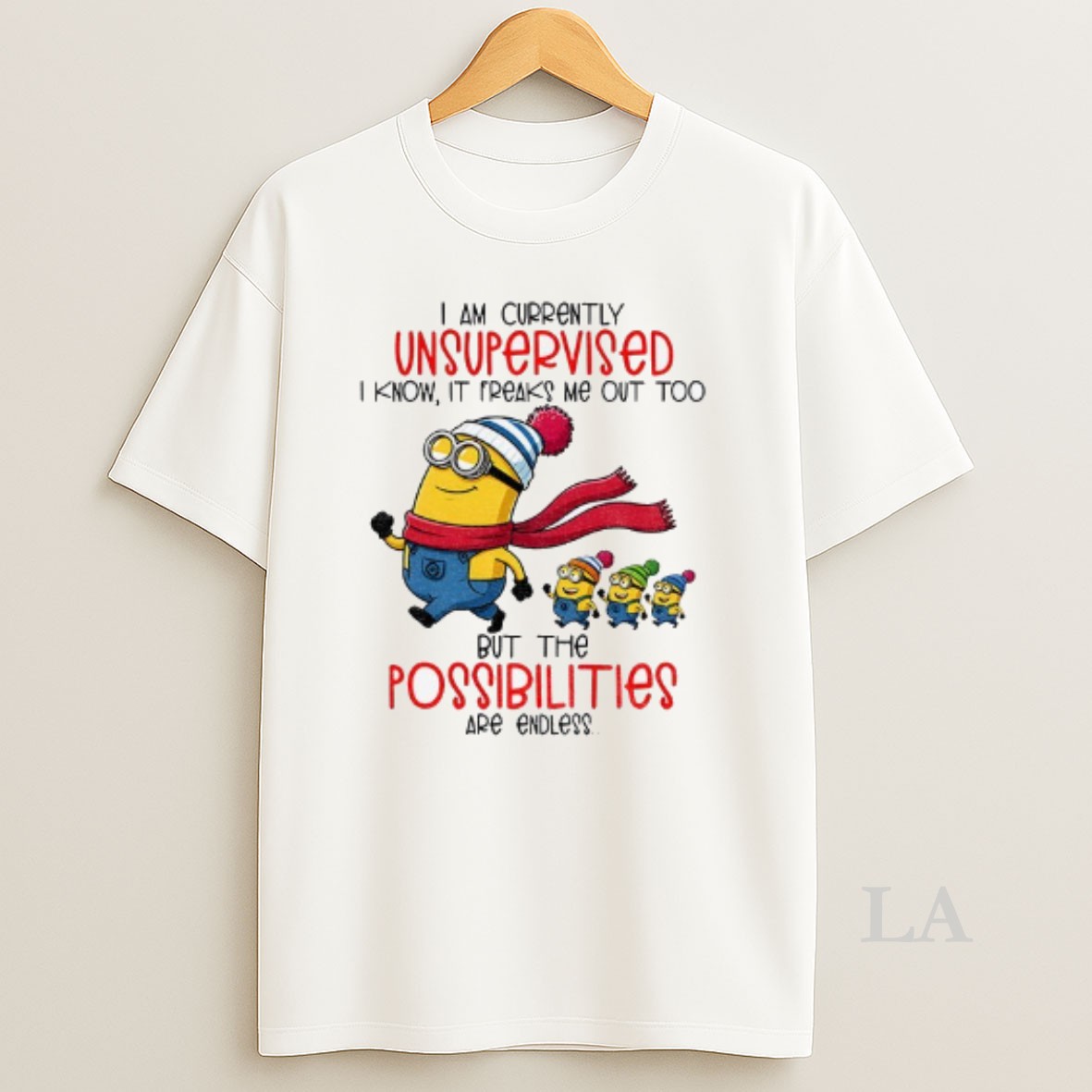 Original Minion I Am Currently Unsupervised I Know It Freaks Me Out Too Possibilities Are Endless Christmas Shirt