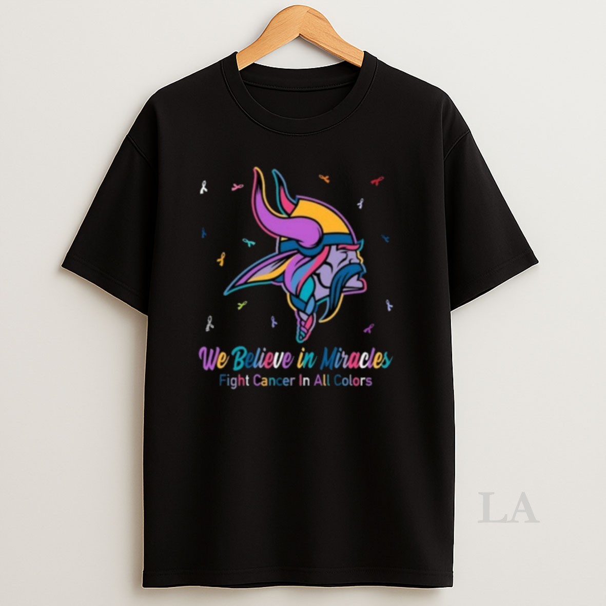 Original Minnesota Vikings We Believe In Miracles Fight Cancer In All Colors Shirt