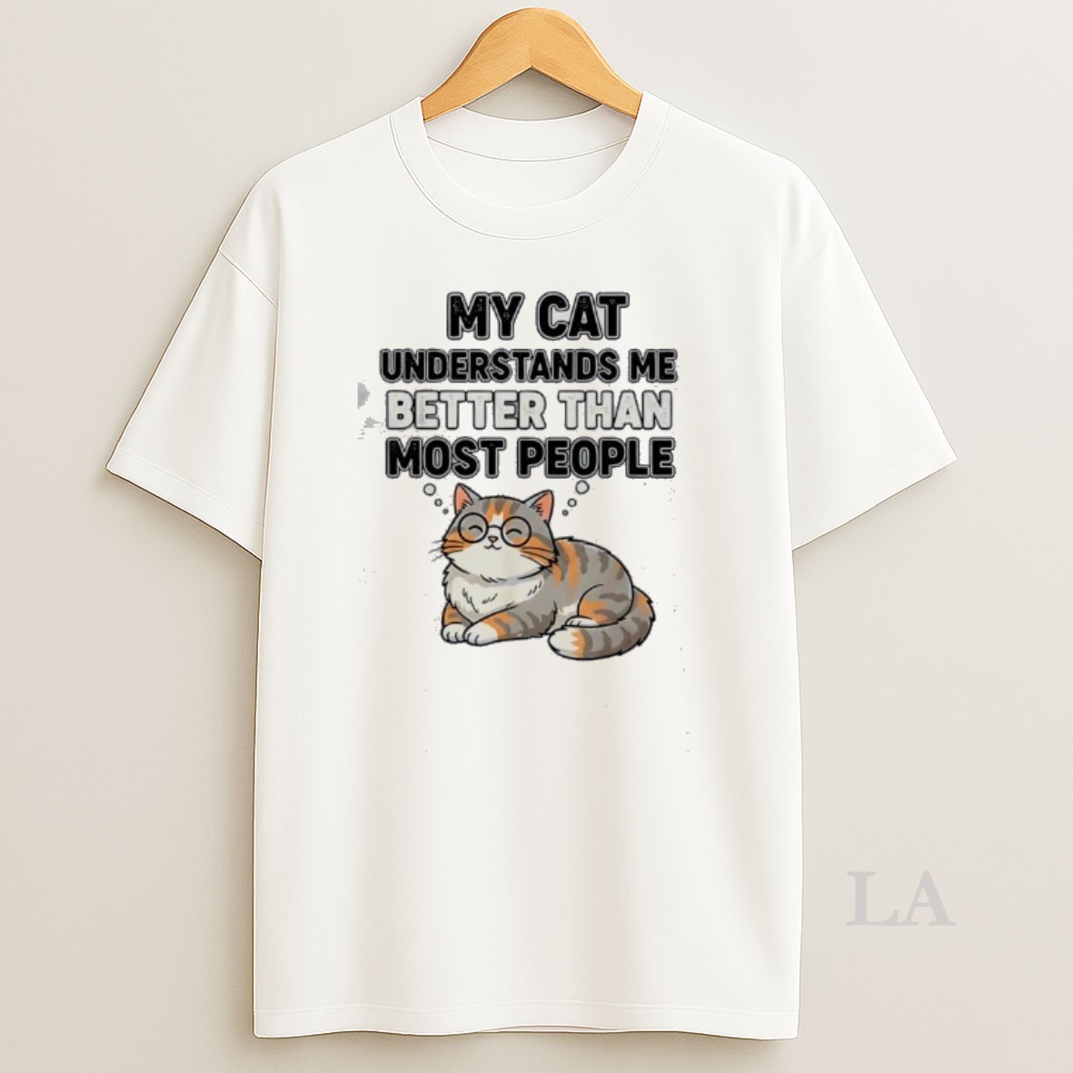 Original My Cat Understands Me Better Than Most People Shirt