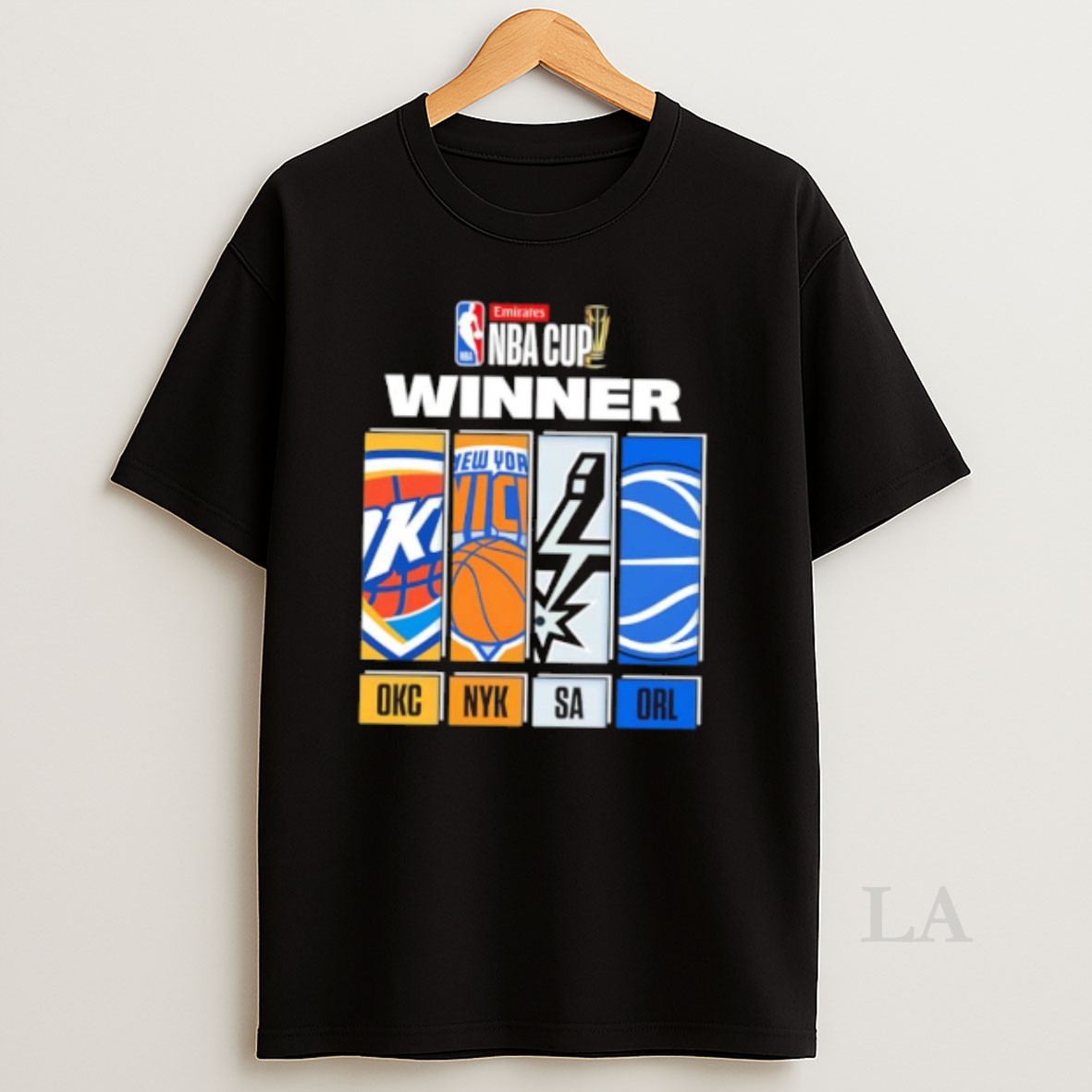 Original Nba Cup Winner Oklahoma City Thunder New York Knicks San Antonio Spurs Orlando Magic Shirt
