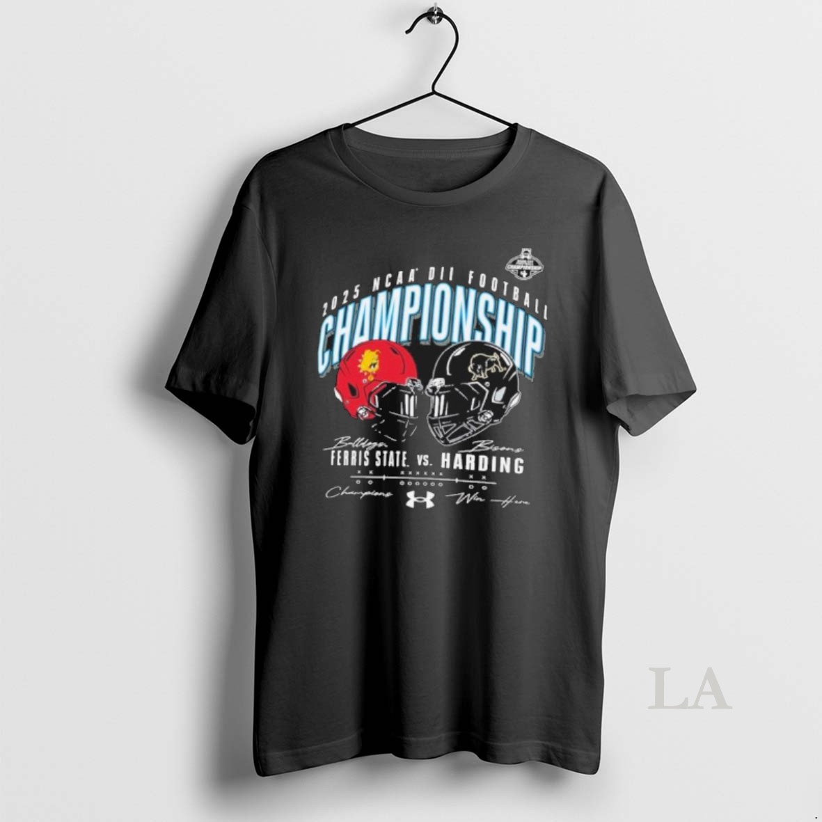 Original Ncaa Dii Championship 2025 Ferris State Vs Harding Champions Win Here Shirt
