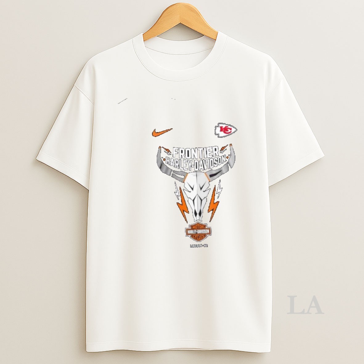 Original Nfl Kansas City Chiefs X Frontier Harley Davidson 2 Sided Shirt