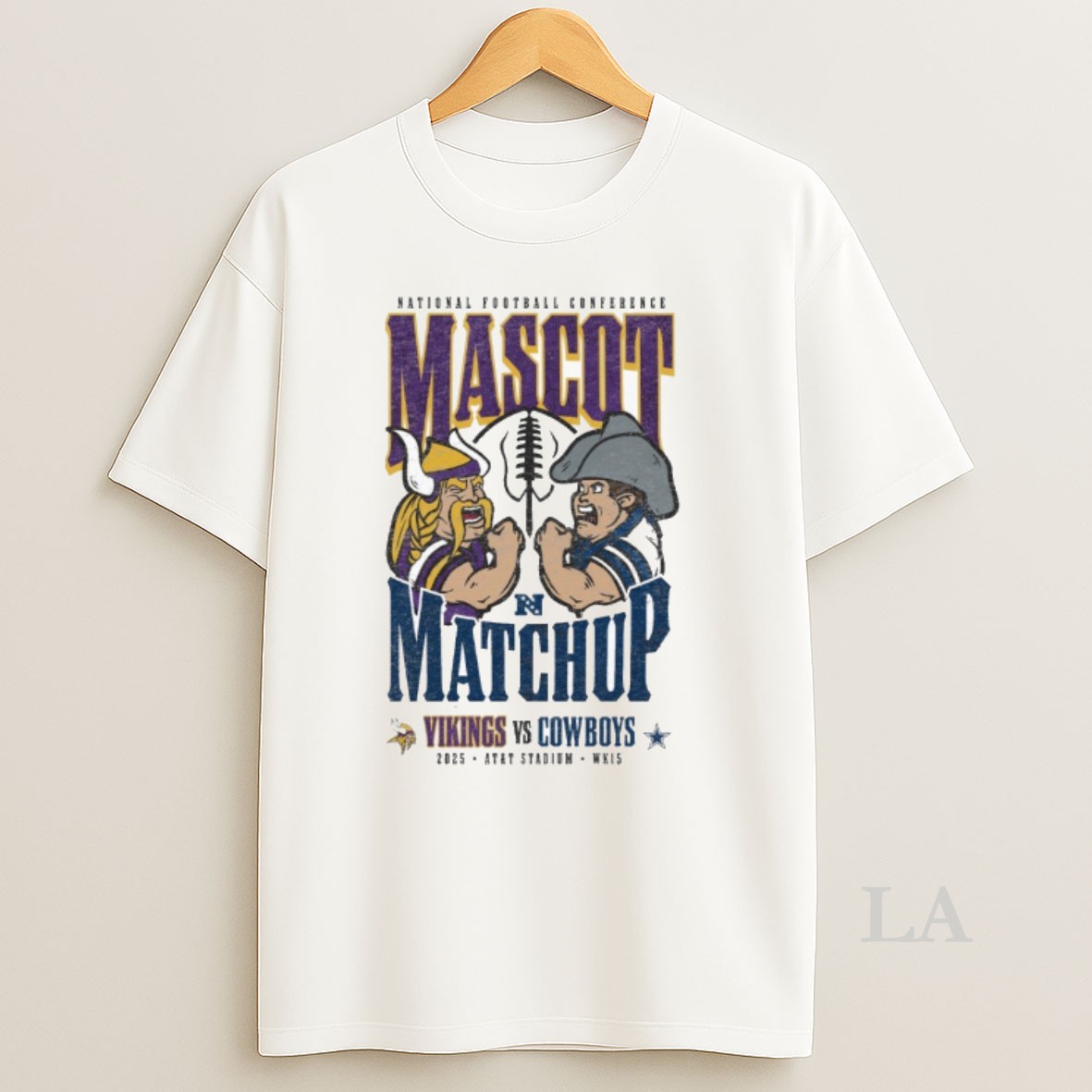 Original Nfl Mascot Matchup Minnesota Vikings Vs Dallas Cowboys 2025 Att Stadium Week 15 Shirt