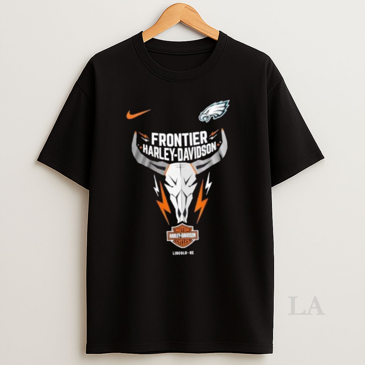 Original Nfl Philadelphia Eagles X Frontier Harley Davidson 2 Sided Shirt