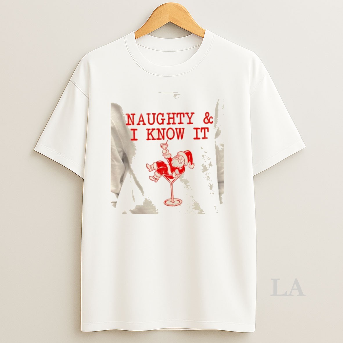 Original Naughty And I Know It Funny Christmas Santa Shirt