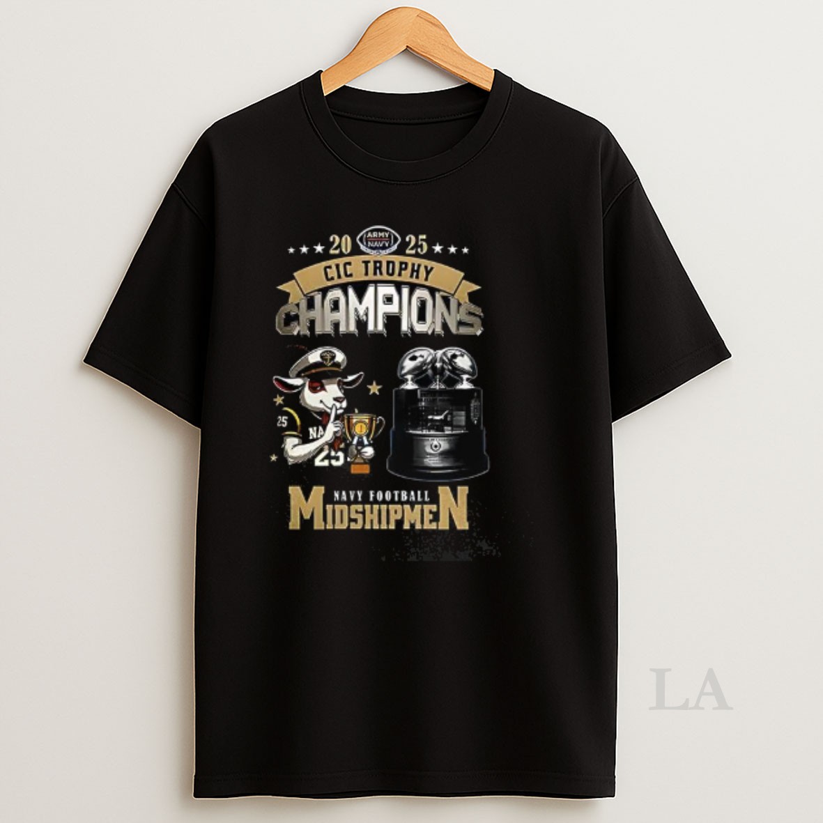 Original Navy Midshipmen Football Cic Trophy Champions 2025 Mascot Shirt
