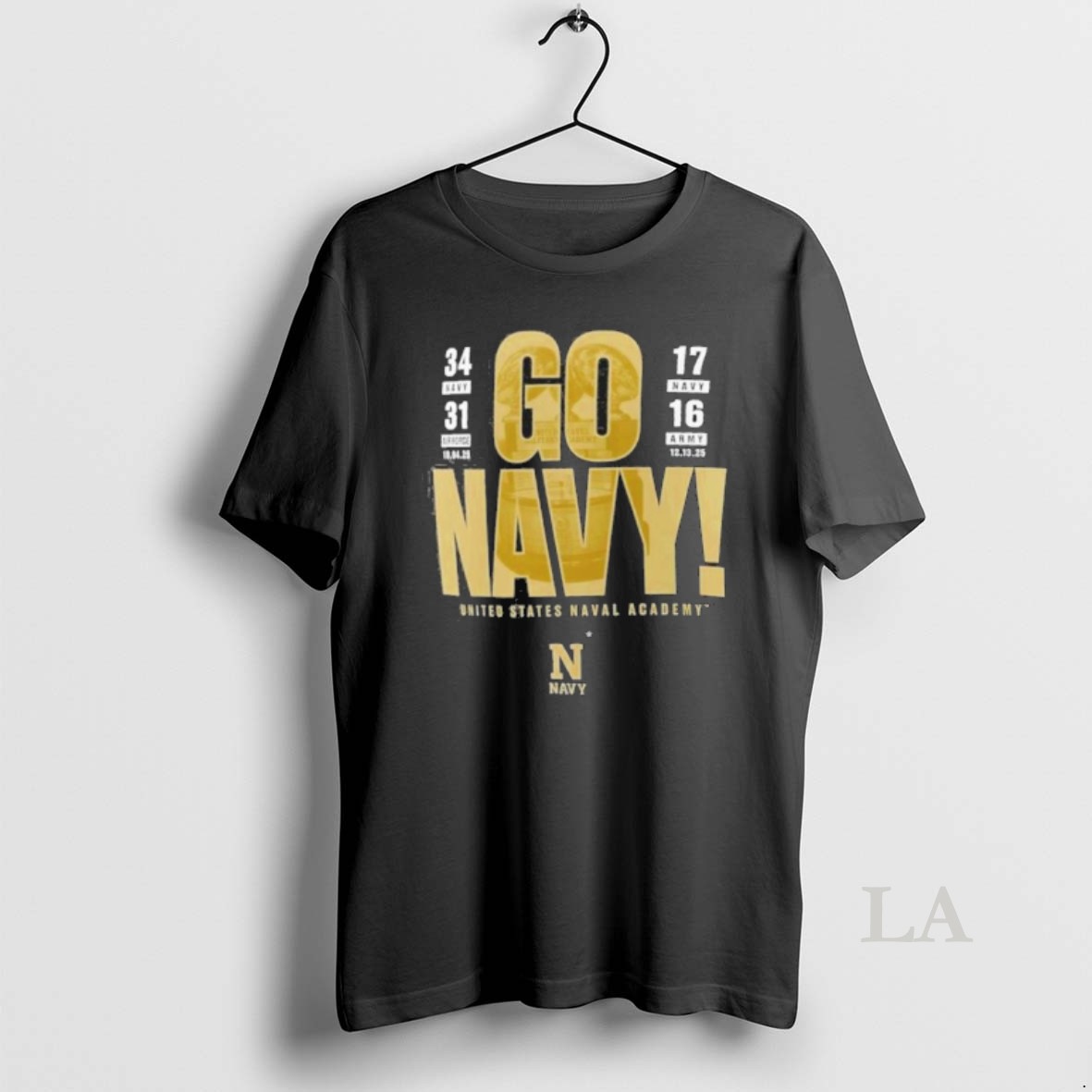 Original Navy Midshipmen Go Navy Back 2 Back Beat Army Score Shirt