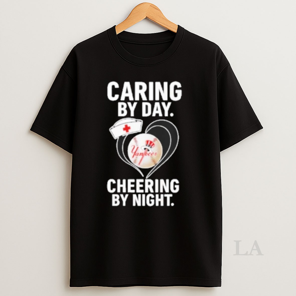 Original New York Yankees Caring By Day Cheering By Night Shirt
