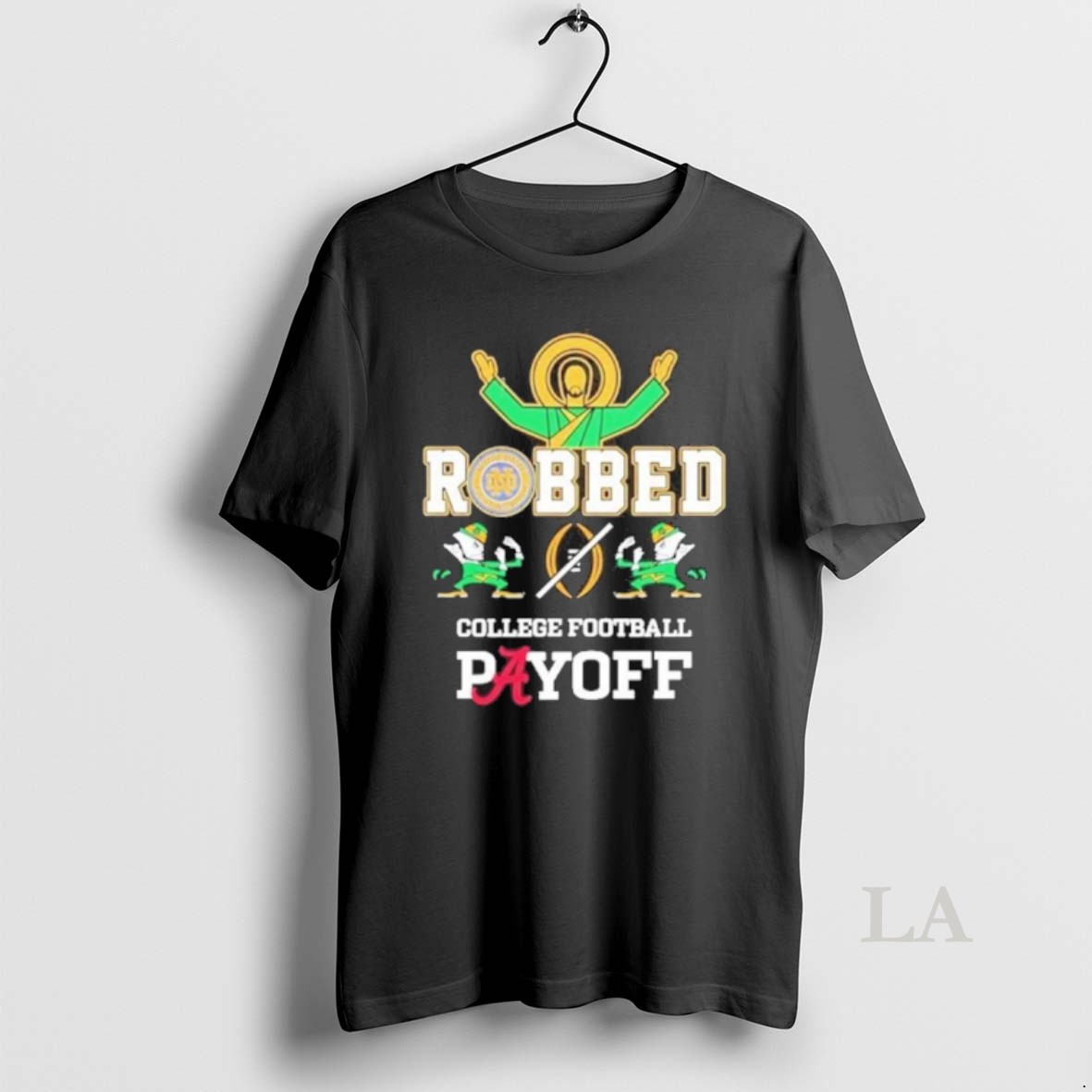 Original Notre Dame Fighting Irish Jesus Robbed College Football Playoff 2025 Shirt