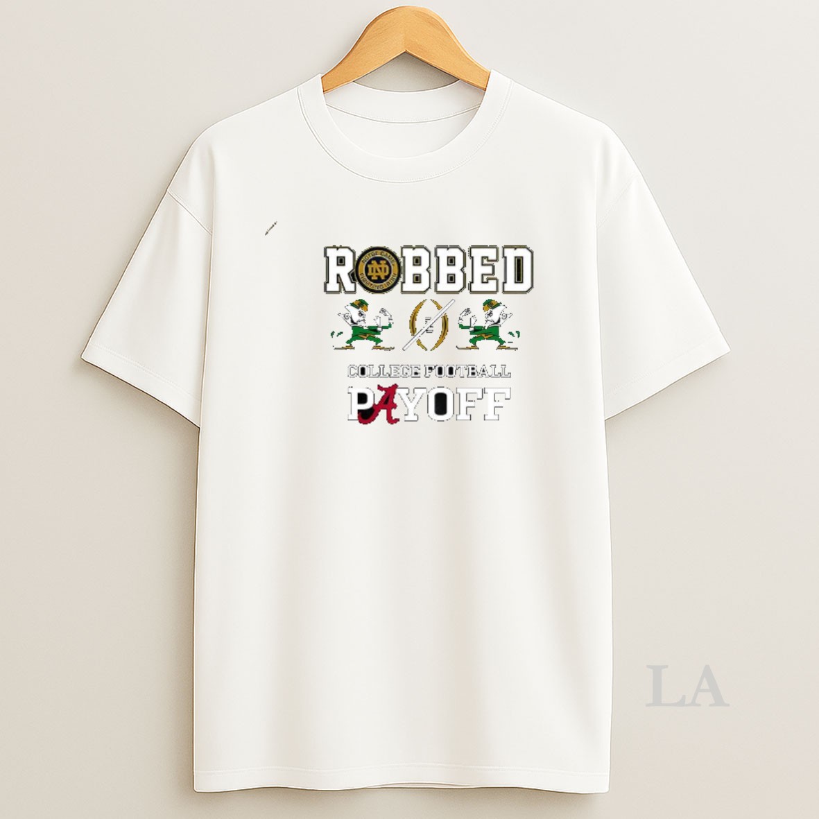 Original Notre Dame Fighting Irish And Alabama Crimson Tide Robbed The Cfp Playoff Shirt