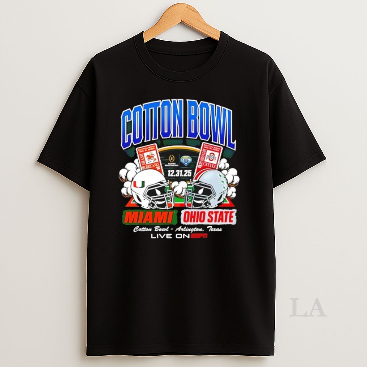 Original Ohio State Buckeyes Vs Miami Hurricanes 2026 Cfp Quarterfinal Cotton Bowl Tickets Shirt