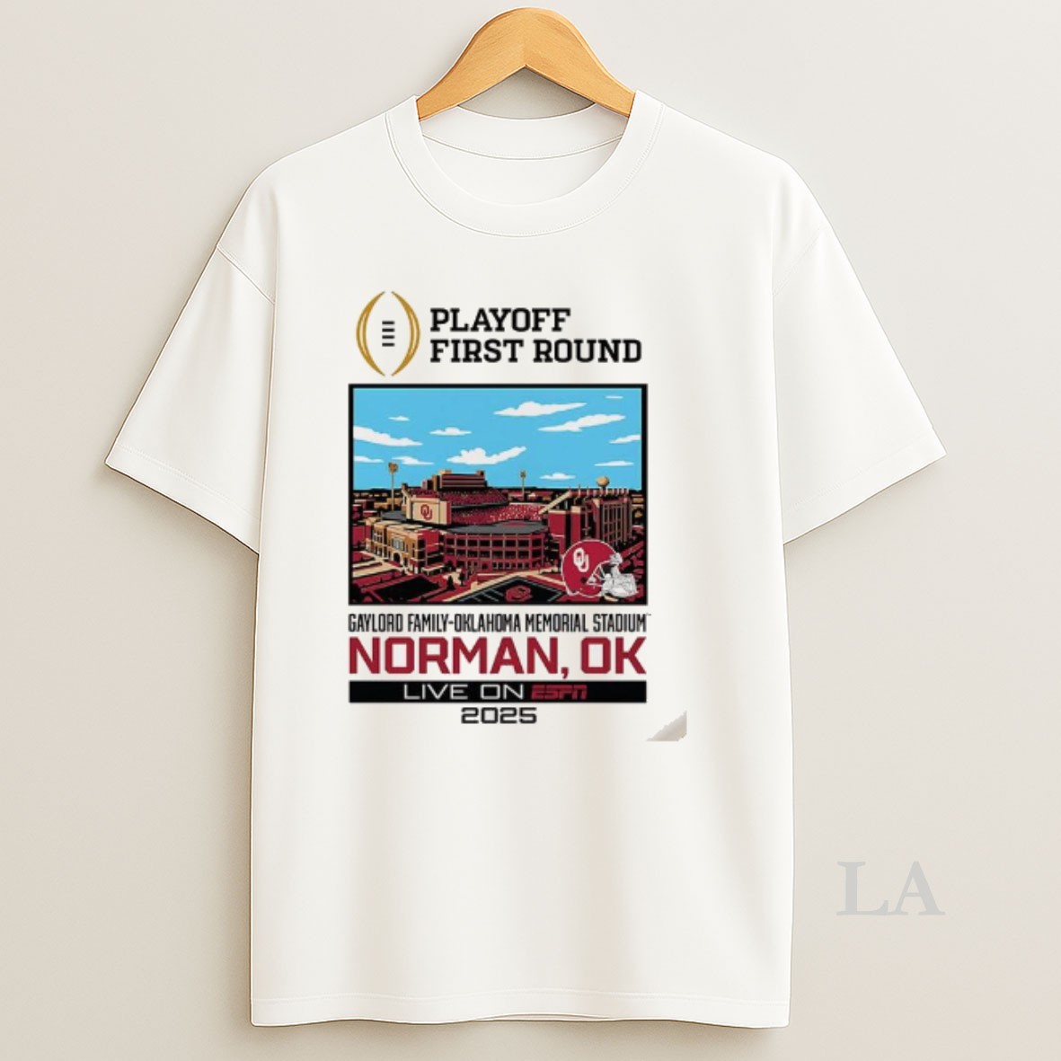 Original Oklahoma Sooners Ncaa Cfp 2025 First Round Live From Gaylord Family Stadium Shirt