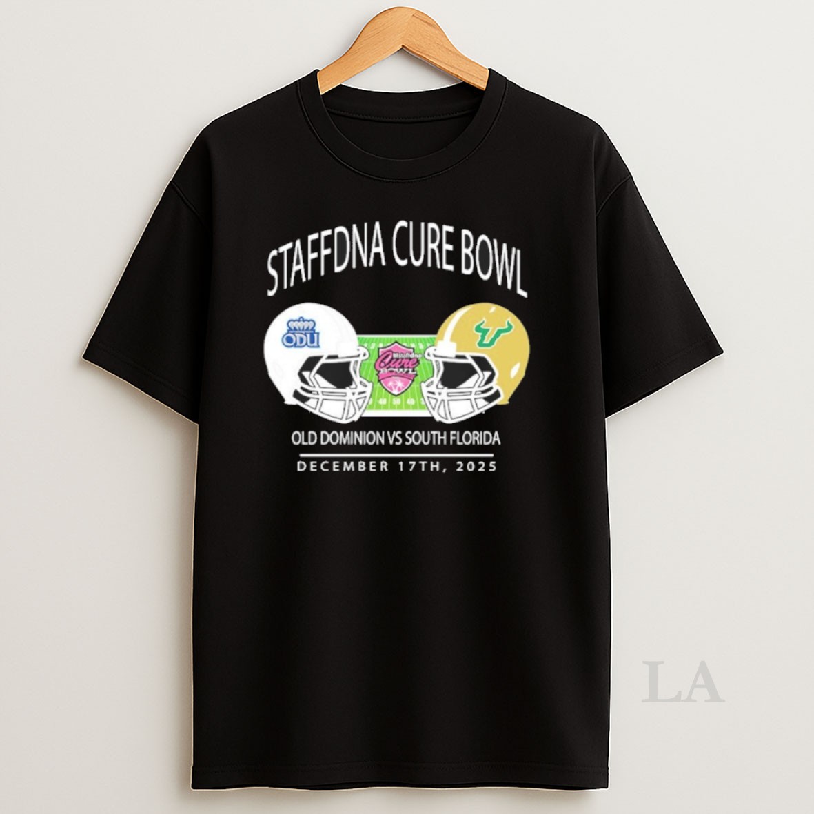 Original Old Dominion Monarchs Football Vs South Florida Bulls Staffdna Cure Bowl December 17th 2025 Shirt