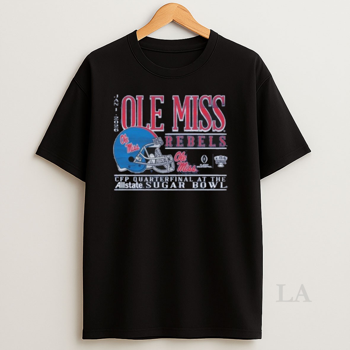 Original Ole Miss Rebels Football 2025 Sugar Bowl Bound Helmet Shirt