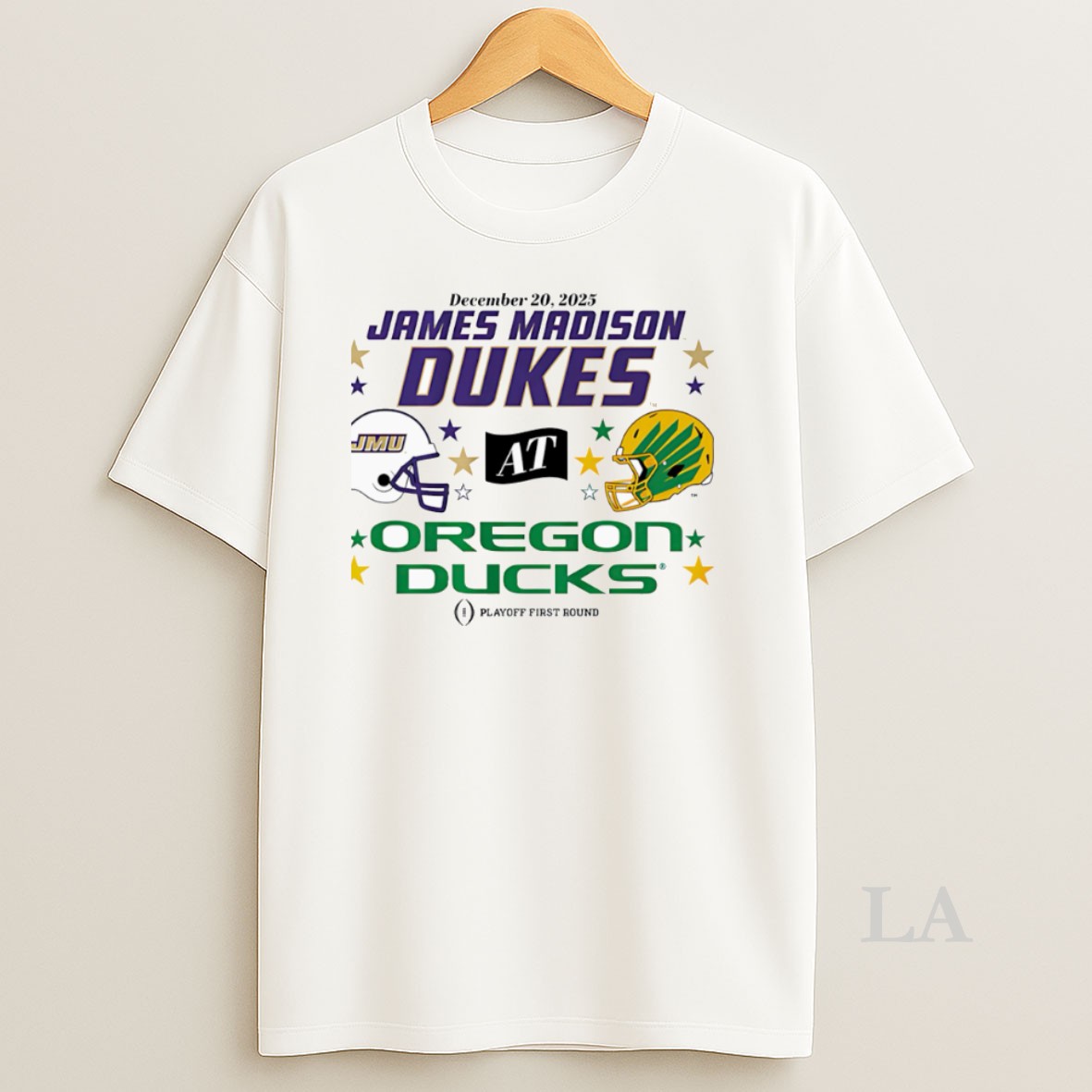 Original Oregon Ducks And Jmu Dukes 2025 Cfp First Round Matchup Shirt