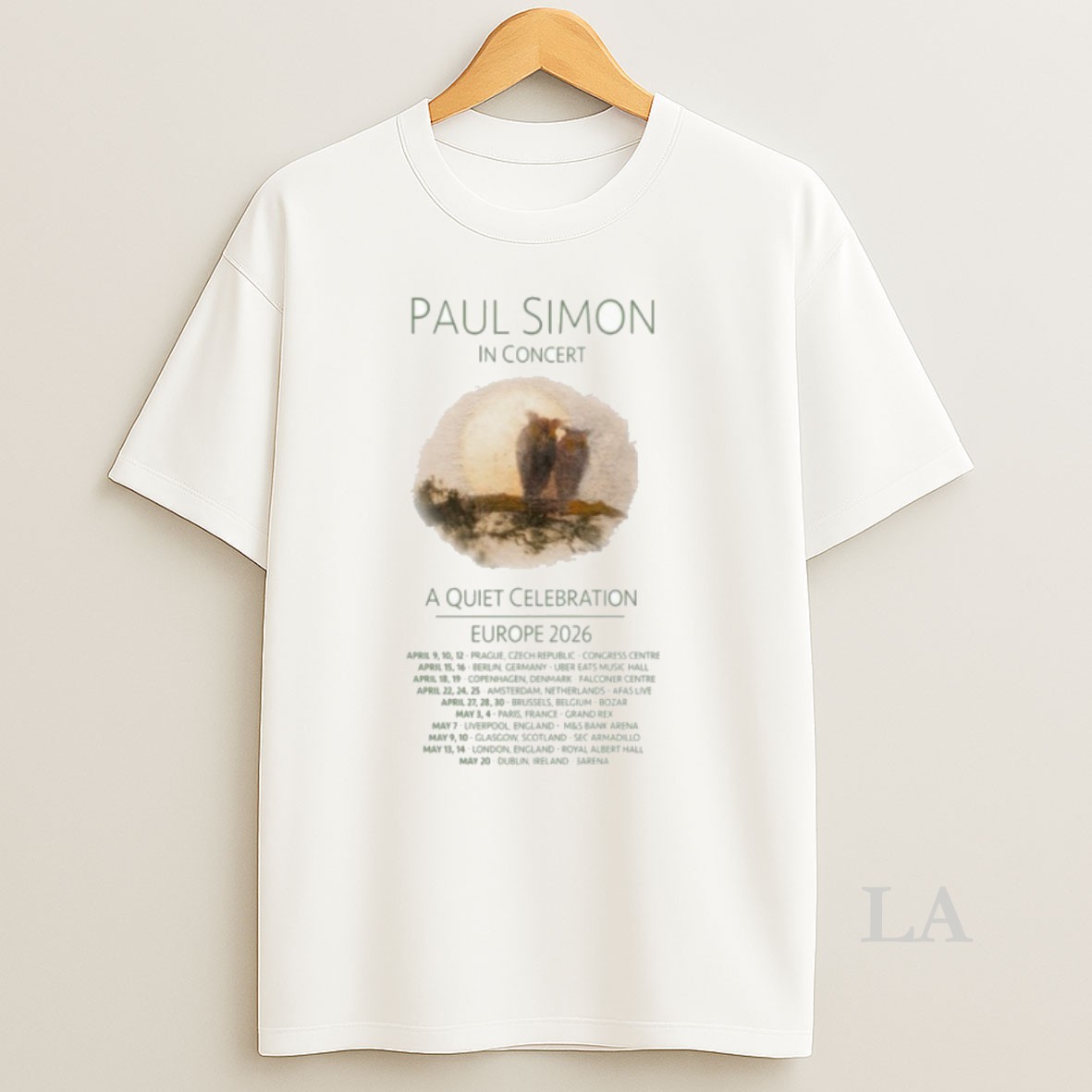 Original Paul Simon A Quiet Celebration Europe 2026 Tour Shirt
