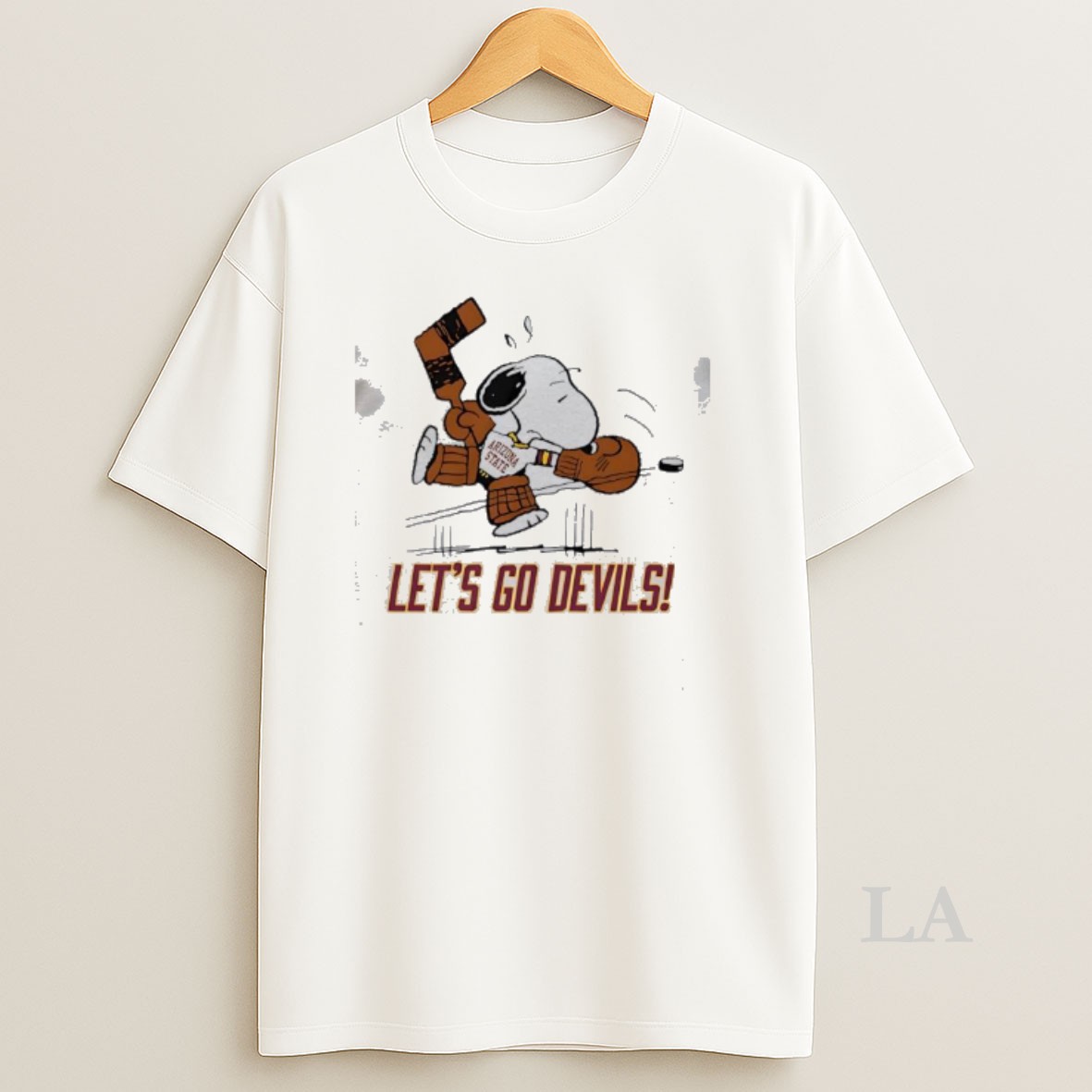 Original Peanuts X Arizona State Snoopy Goalie Cute Cartoon Shirt