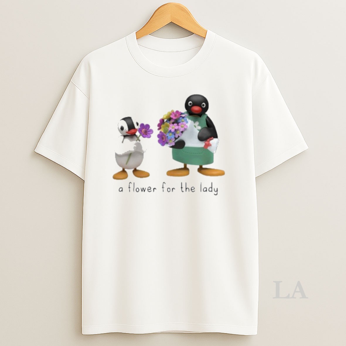 Original Pingu And Pinga A Flower For The Lady Shirt