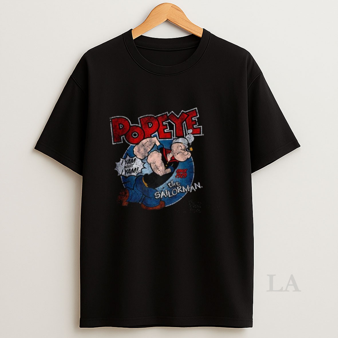 Original Popeye The Sailorman I Yam What I Yam Cartoon Shirt