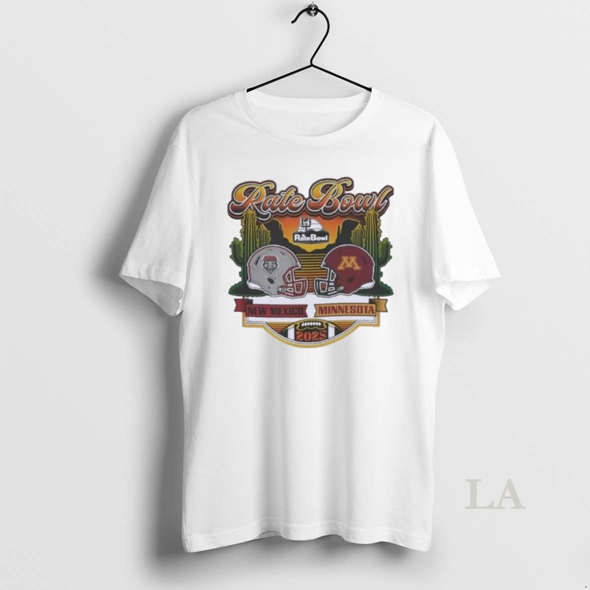 Original Rate Bowl 2025 New Mexico Lobos Vs Minnesota Golden Gophers Retro Matchup Shirt