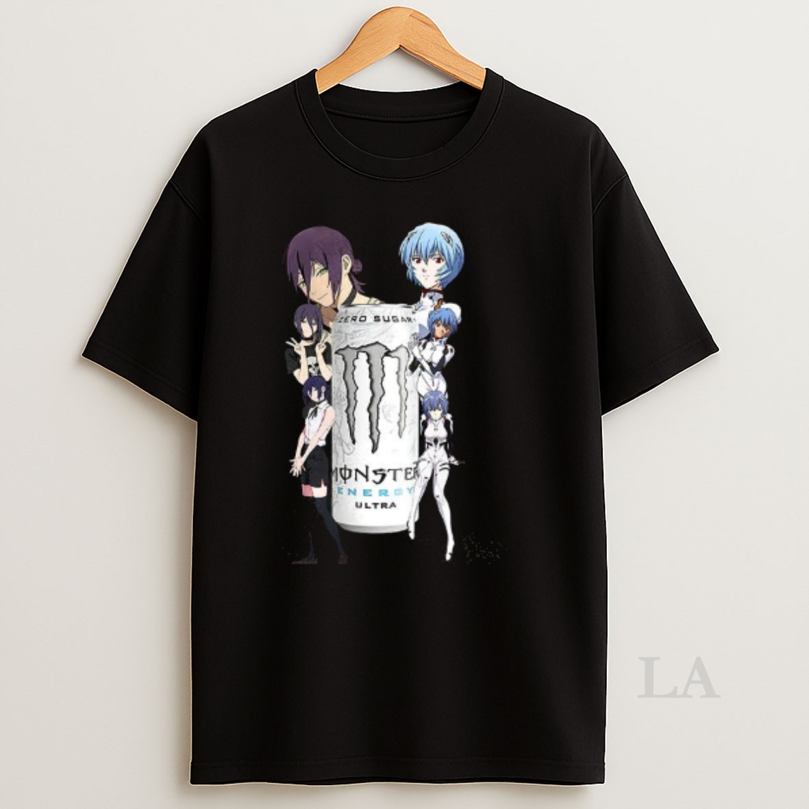 Original Reze And Rei Ayanami X Monster Energy Shirt