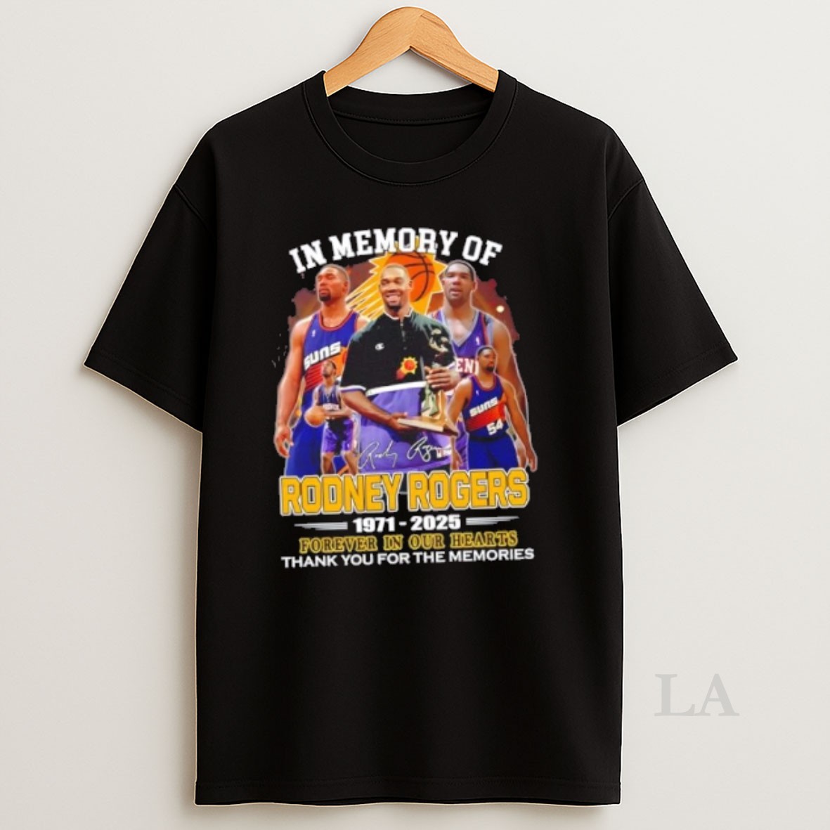 Original Rodney Rogers Phoenix Suns 1971 2025 Forever In Our Hearts Thank You For The Memories Signature Shirt