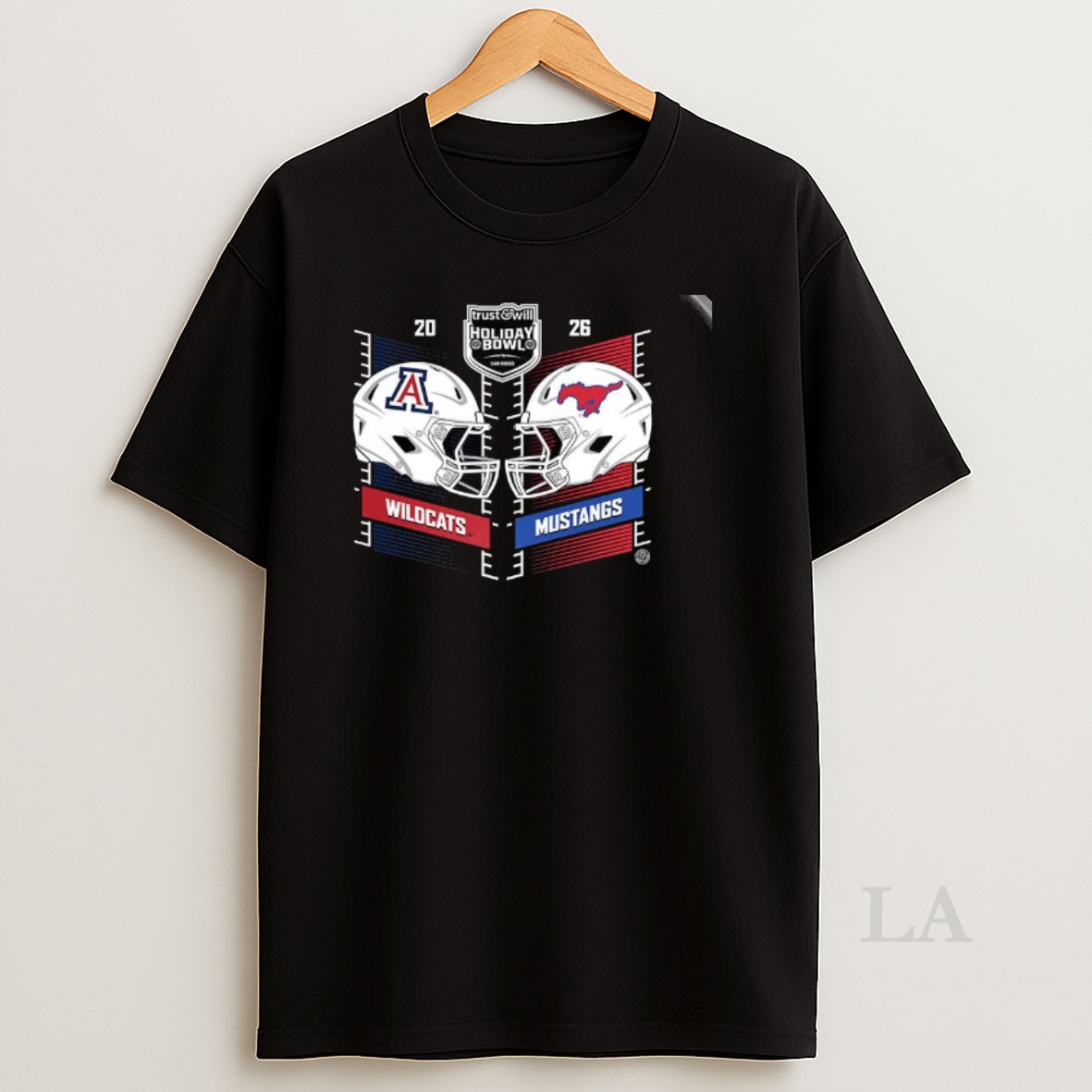 Original Smu Mustangs Vs Arizona Wildcats 2025 Holiday Bowl Helmet Shirt