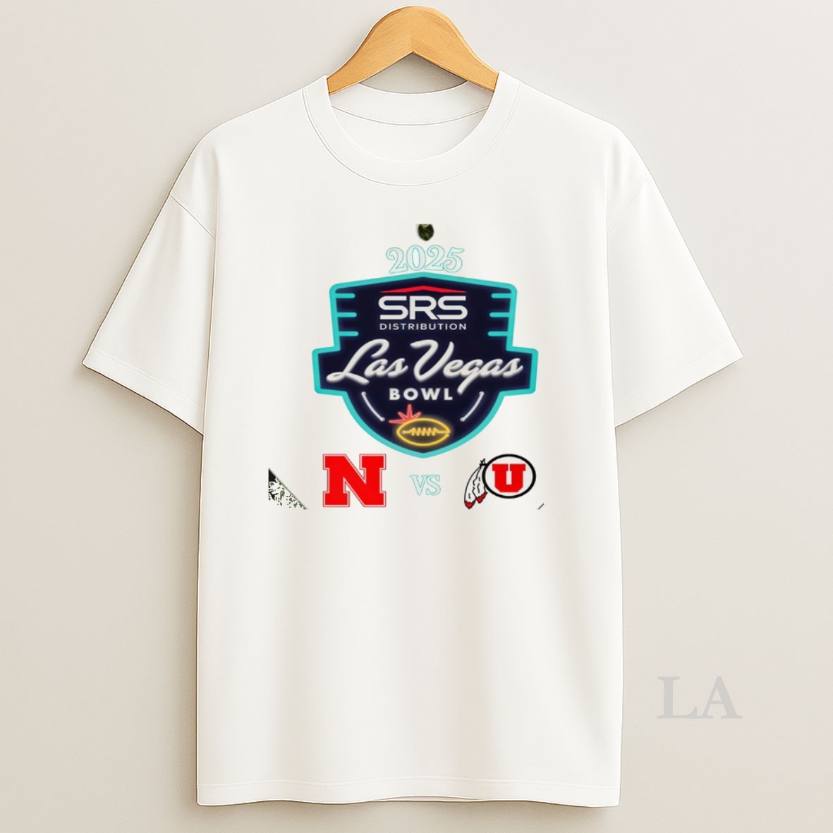 Original Srs Distribution Las Vegas Bowl 2025 Utah Utes Vs Nebraska Cornhuskers Logo Shirt