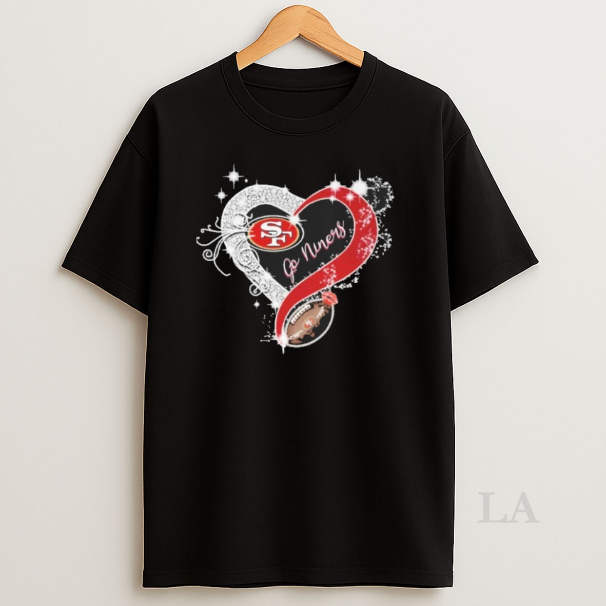 Original San Francisco Go Niners Heart Ball Shirt
